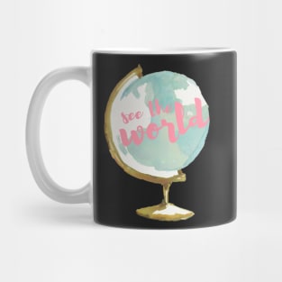 See the World Watercolor Globe Mug